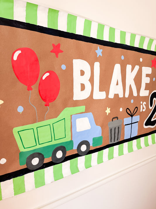 Truck Edition Birthday Banner